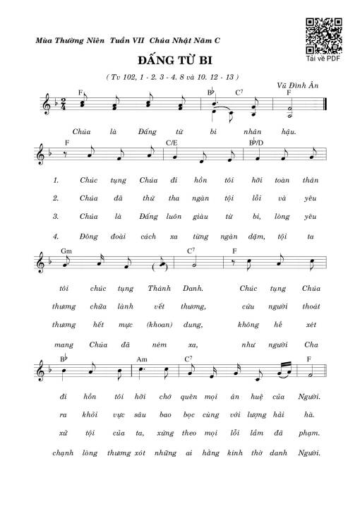 Thánh Vịnh 102, Đấng Từ Bi