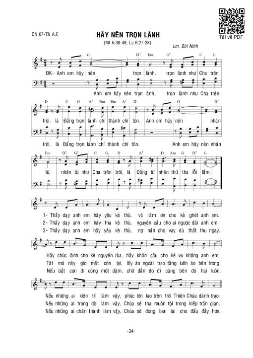 Sheet PDF of Hãy Nên Trọn Lành