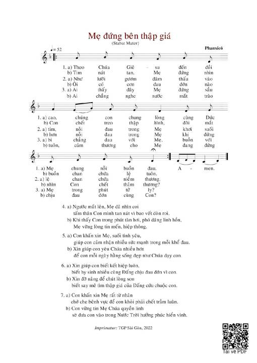 Sheet PDF of Mẹ Đứng Bên Thập Giá