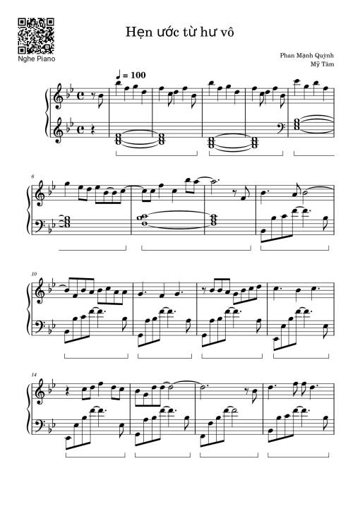 Sheet PDF of Hẹn ước từ hư vô Sheet Piano