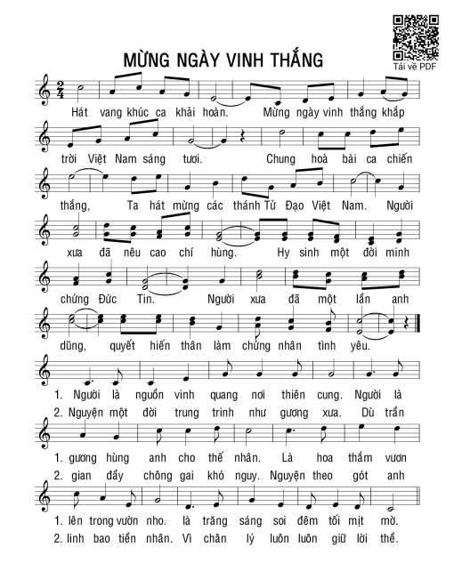 Mừng ngày vinh thắng