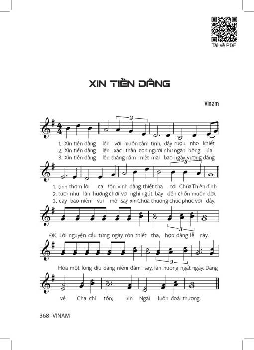 Sheet PDF of Xin Tiến Dâng