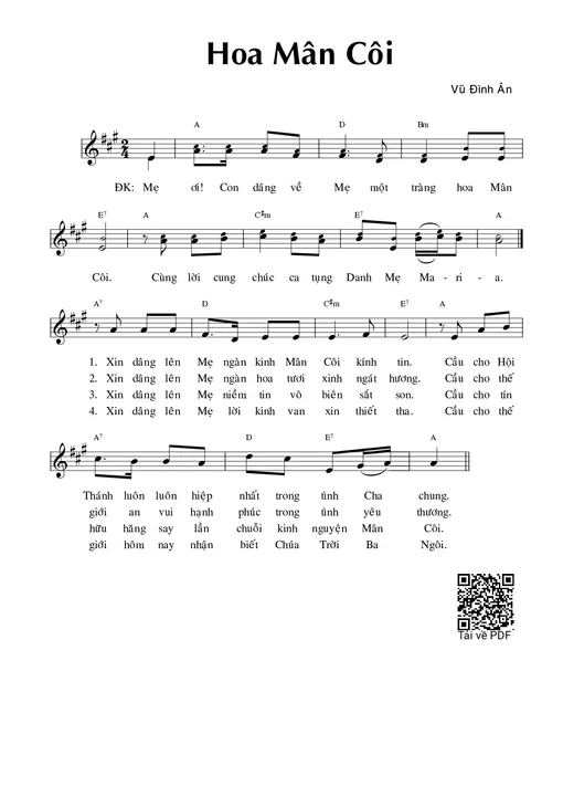 Hoa Mân Côi - Vũ Đình Ân