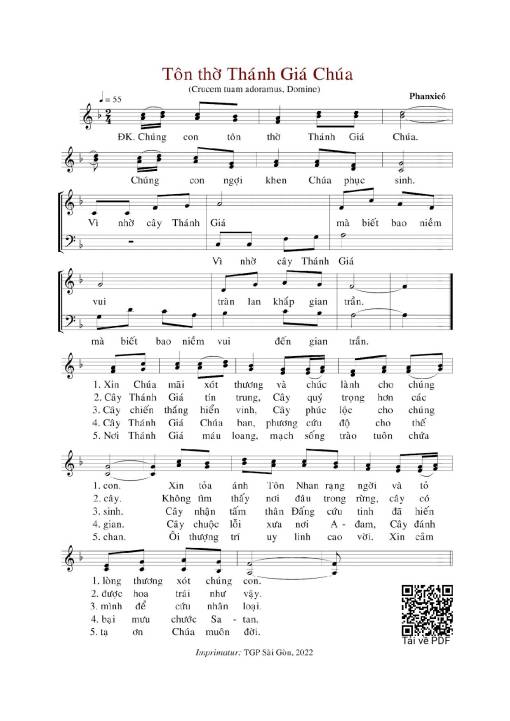 Sheet PDF of Tôn Thờ Thánh Giá Chúa