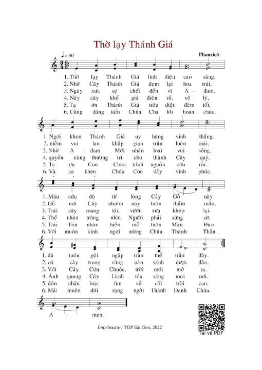 Sheet PDF of Thờ Lạy Thánh Giá