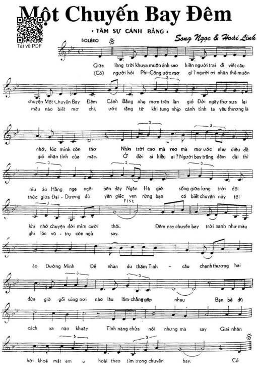 Sheet PDF of Một chuyến bay đêm