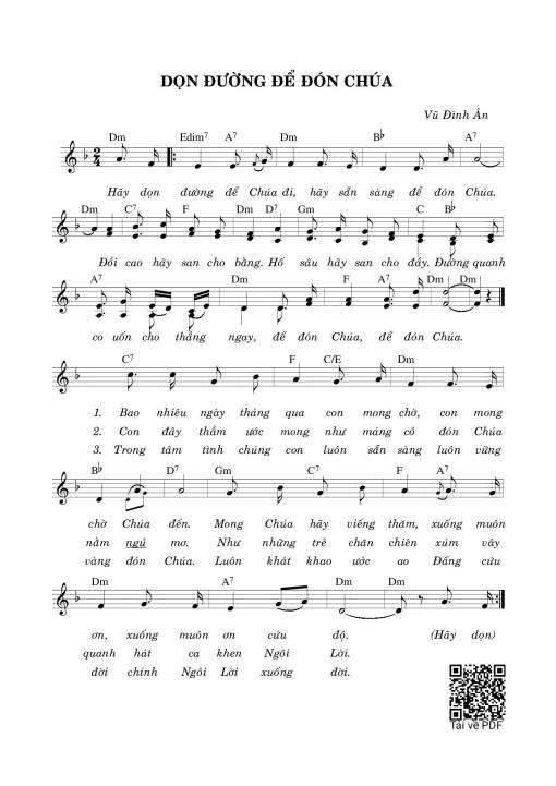 Sheet PDF of Dọn Đường Để Đón Chúa