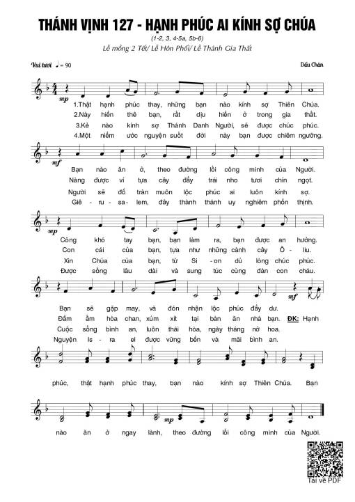 Hạnh phúc ai kính sợ Chúa (Thánh Vịnh 127)