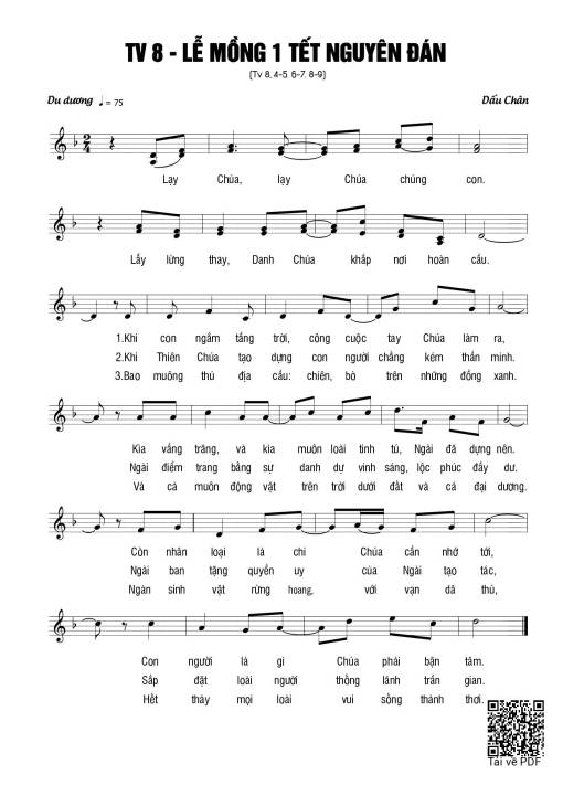 Lễ Mồng 1 Tết Nguyên Đán (Thánh Vịnh 8)