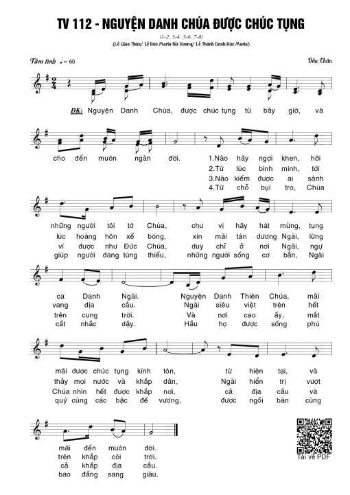 Nguyện danh Chúa được chúc tụng (Thánh Vịnh 112)