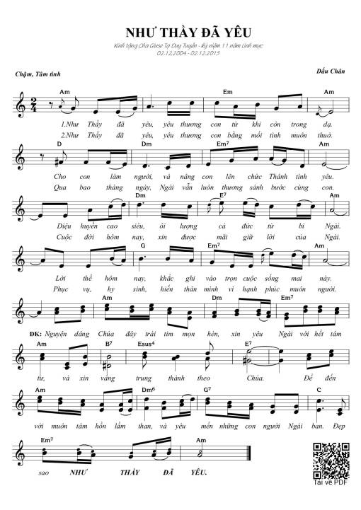 Như Thầy đã yêu