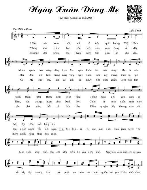 Ngày xuân dâng Mẹ