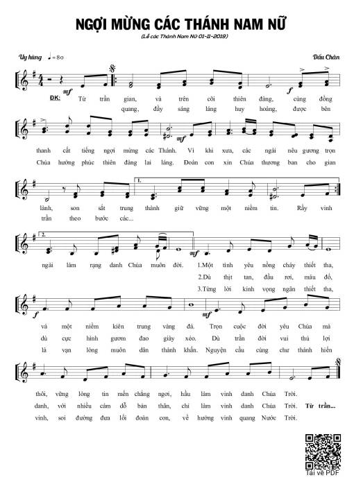 Ngợi mừng Các Thánh Nam Nữ