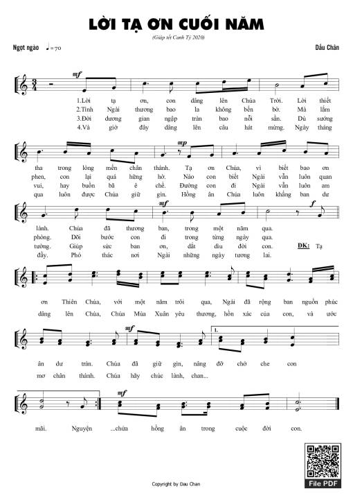 Lời tạ ơn cuối năm