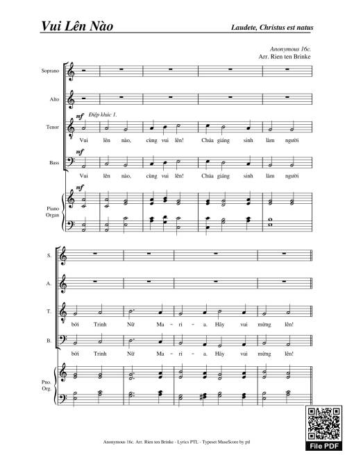 Vui Lên Nào (4 bè SATB, GAUDETE)