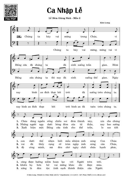 Sheet PDF of Nhập Lễ Đêm Giáng Sinh Ii