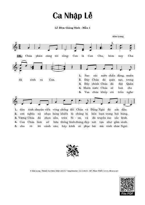 Sheet PDF of Nhập Lễ Đêm Giáng Sinh I