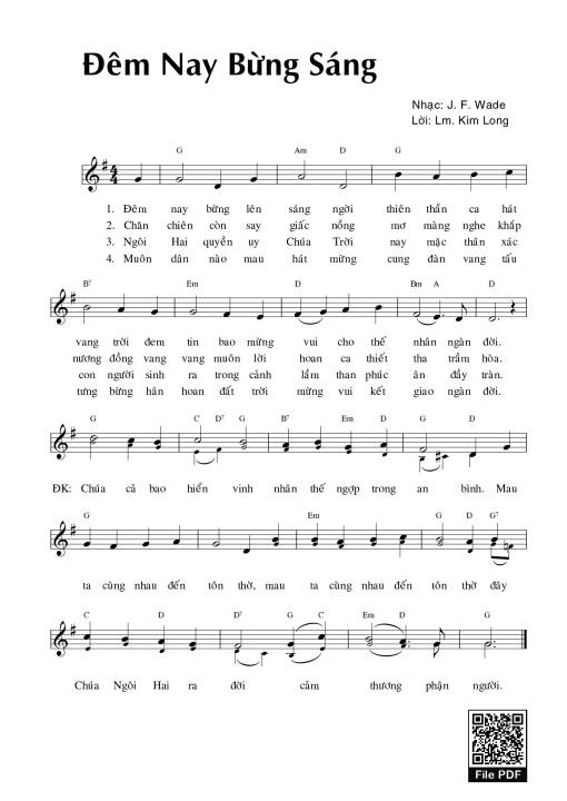 Sheet PDF of Đêm Nay Bừng Sáng