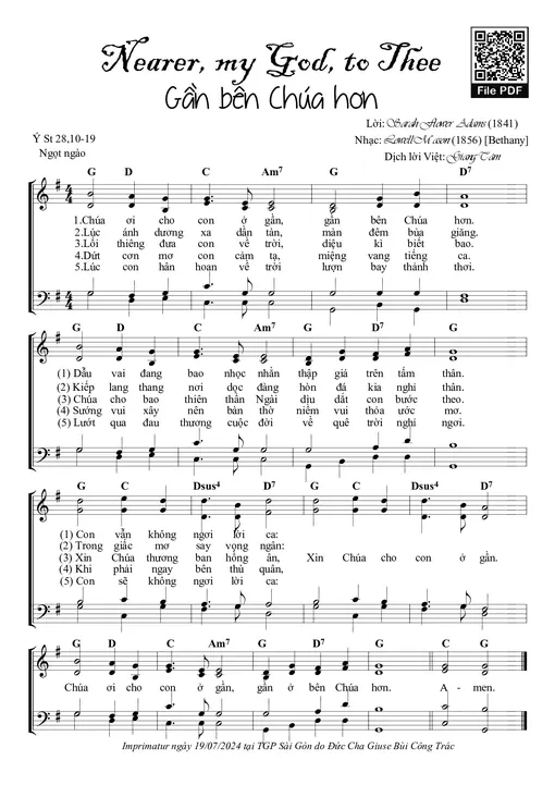 Sheet PDF of Gần Bên Chúa Hơn
