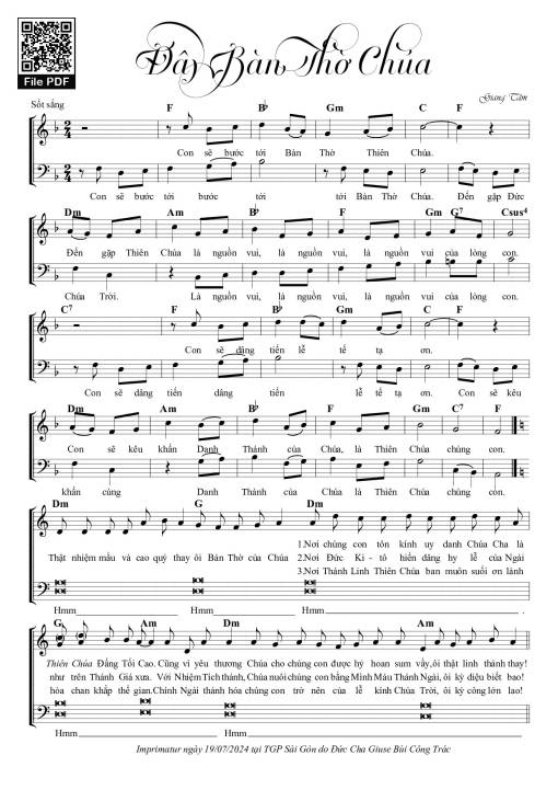 Sheet PDF of Đây Bàn Thờ Chúa