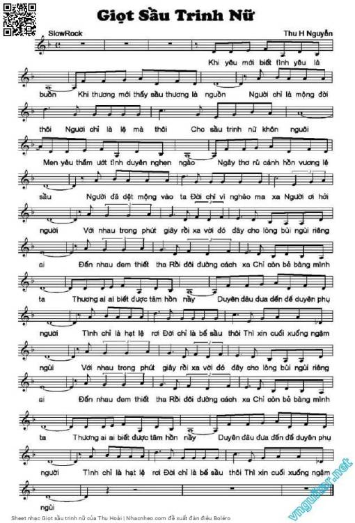 Sheet PDF of Giọt sầu trinh nữ