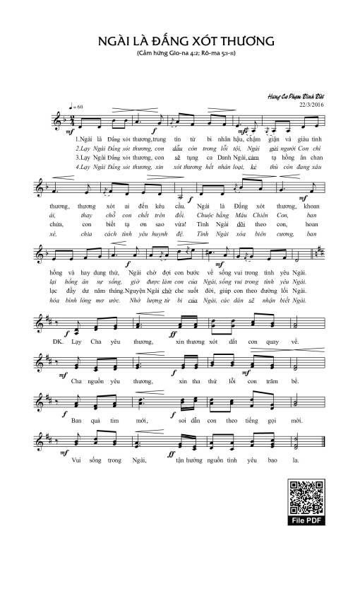 Sheet PDF of Ngài Là Đấng Xót Thương