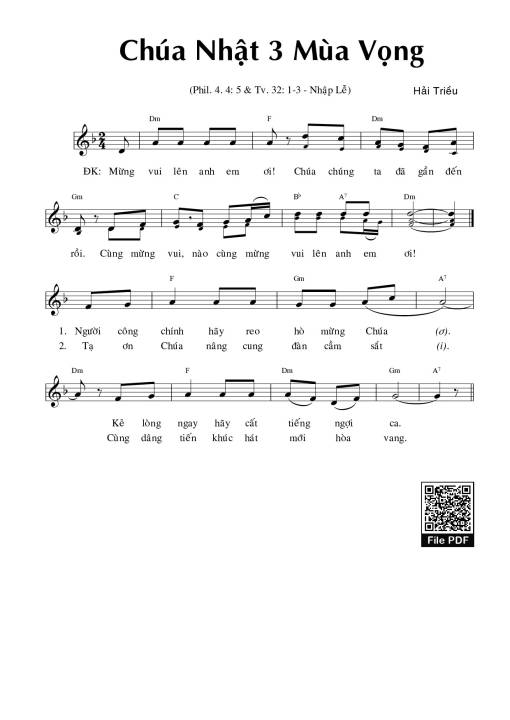 Thánh Vịnh 32, Ca Nhập Lễ Chúa Nhật 3 Mùa Vọng