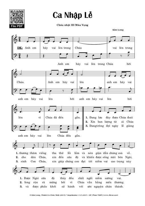 Ca Nhập Lễ Chúa Nhật 3 Mùa Vọng
