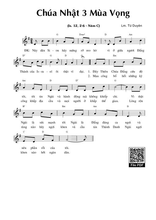 Chúa Nhật 3C Mùa Vọng (Is.12)