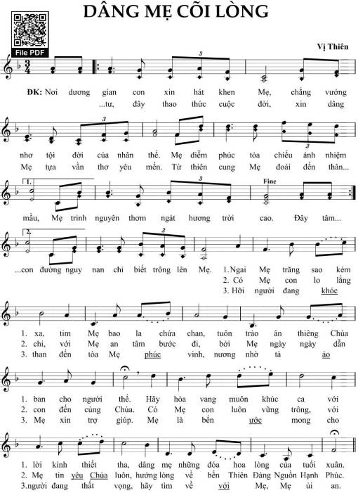 Dâng Mẹ Cõi Lòng