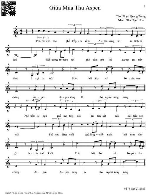 Sheet PDF of Giữa mùa thu Aspen