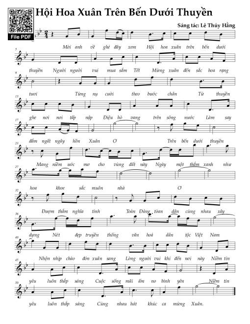 Sheet PDF of Hội hoa xuân trên bến dưới thuyền