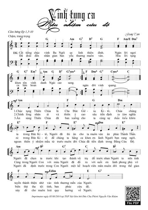 Vinh Tụng Ca Mầu Nhiệm Cứu Độ