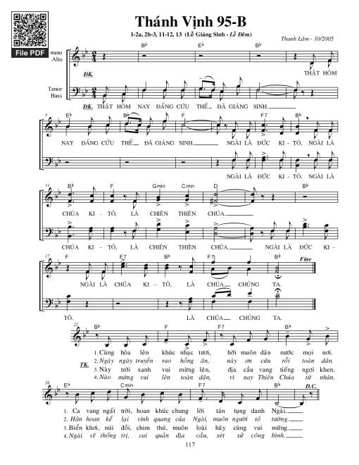 Thánh Vịnh 95, Lễ Đêm Giáng Sinh