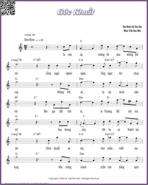 Sheet PDF of Góc khuất - Trần Duy Đức