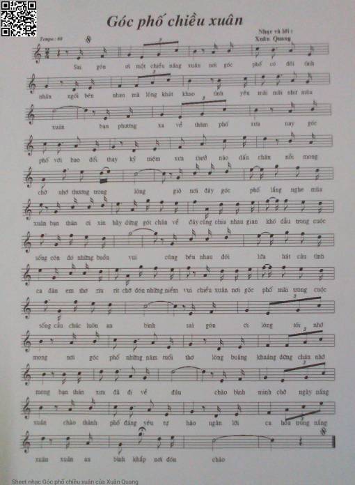 Sheet PDF of Góc phố chiều xuân