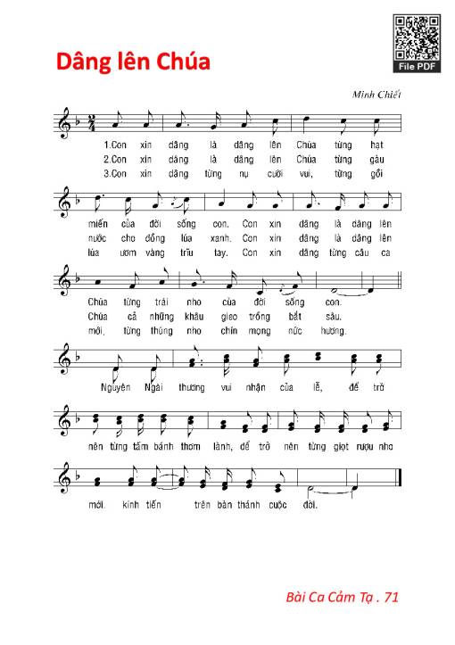 Dâng Lên Chúa - Lm. Minh Chiết