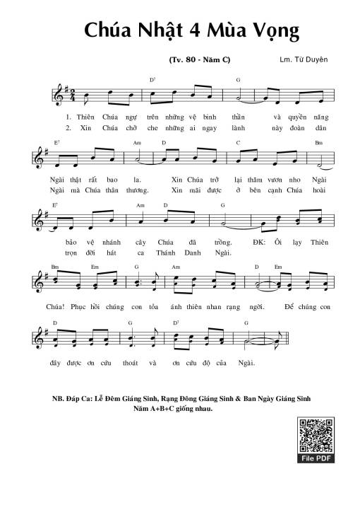 Thánh Vịnh 79, Chúa Nhật 4C Mùa Vọng