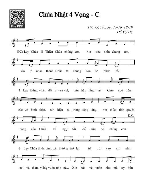 Thánh Vịnh 79, Chúa Nhật 4C Mùa Vọng