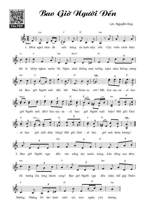 Bao Giờ Người Đến