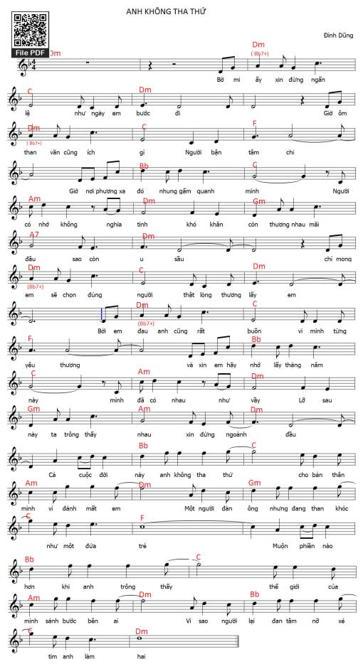 Anh không tha thứ