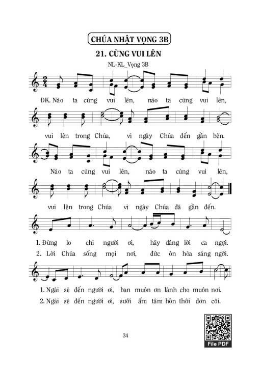 Sheet PDF of Cùng Vui Lên - Lm. Mi Trầm