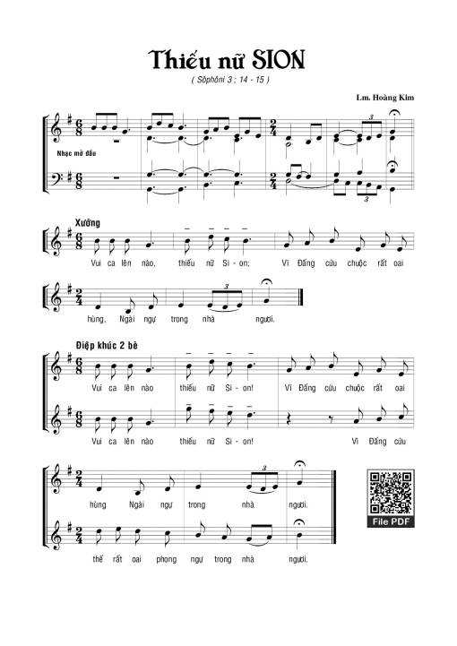 Thiếu Nữ Sion - Lm. Hoàng Kim