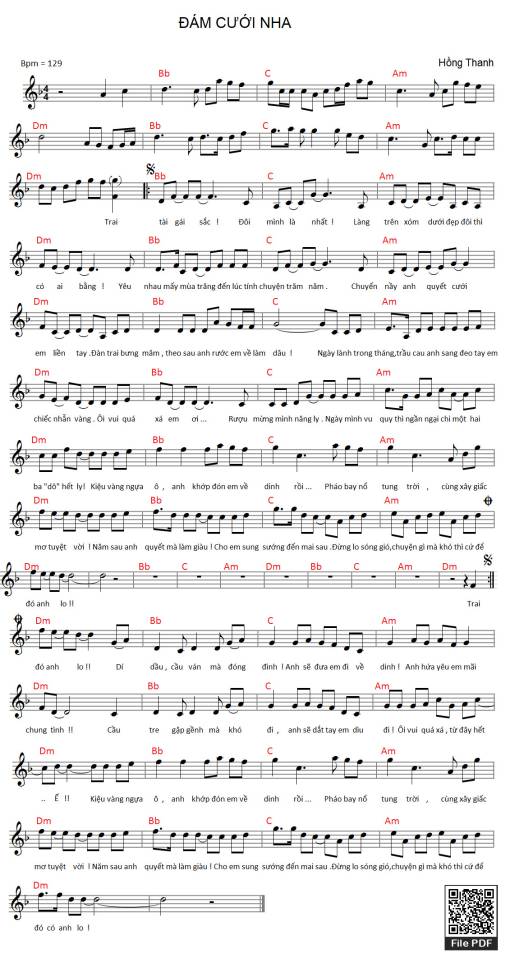 Sheet PDF of Đám cưới nha