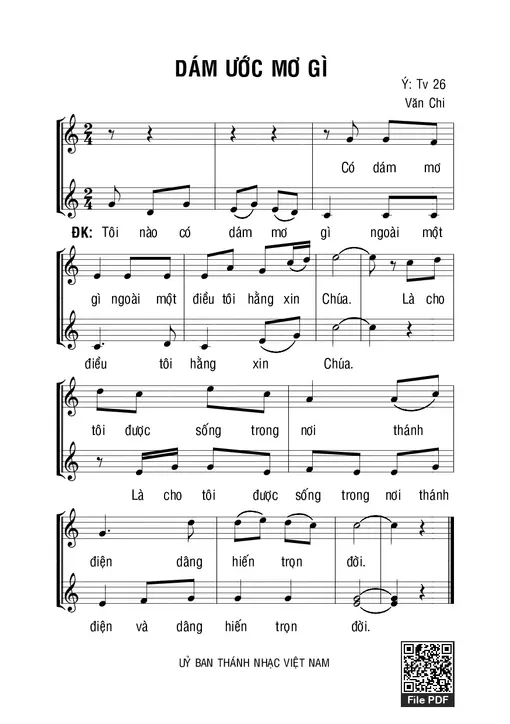 Sheet PDF of Dám Ước Mơ Gì