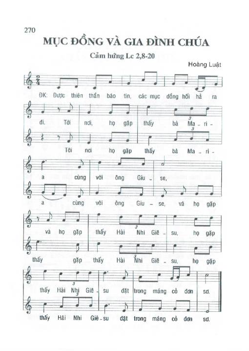 Sheet PDF of Mục Đồng Và Gia Đình Chúa