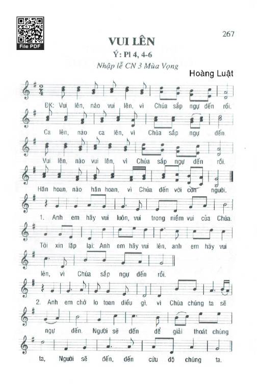 Sheet PDF of Vui Lên - Hoàng Luật