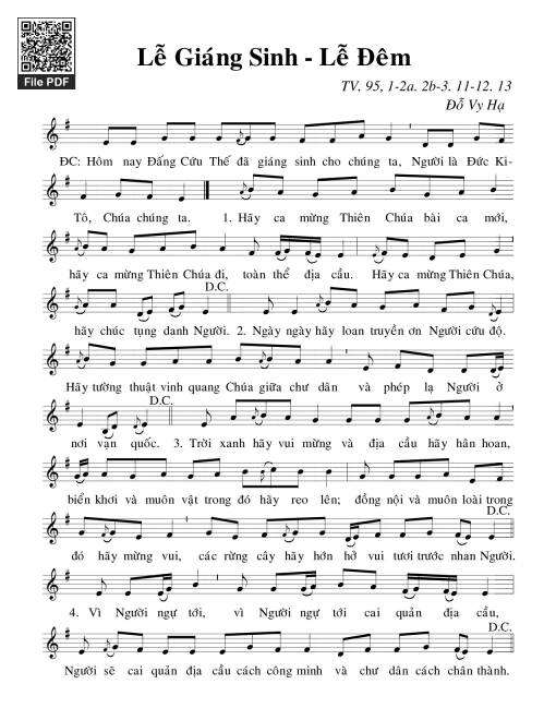 Thánh Vịnh 95, Lễ Đêm Giáng Sinh