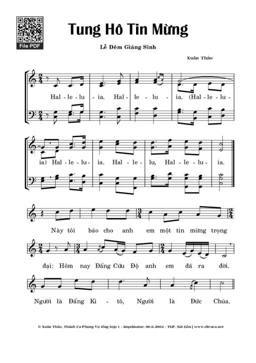 Sheet PDF of Thtm. Lễ Đêm Giáng Sinh