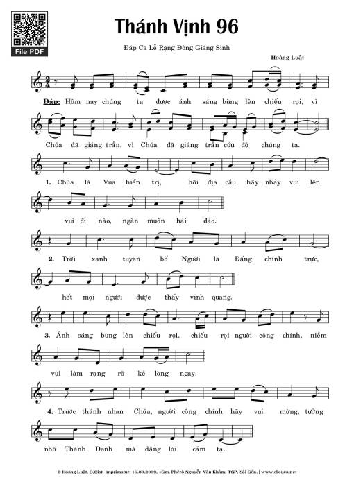 Thánh Vịnh 96 - Hoàng Luật